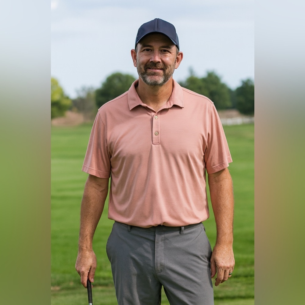 Walter Hagen Men's Pink Polo Shirt